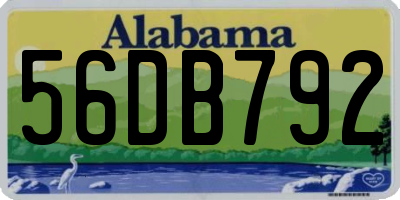 AL license plate 56DB792