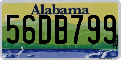 AL license plate 56DB799