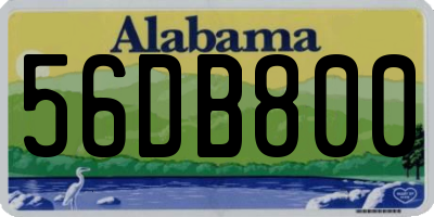 AL license plate 56DB800