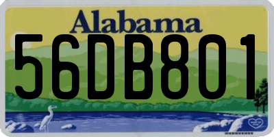 AL license plate 56DB801