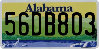 AL license plate 56DB803