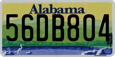AL license plate 56DB804