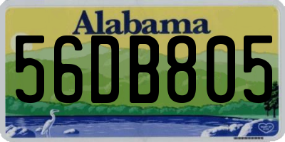 AL license plate 56DB805