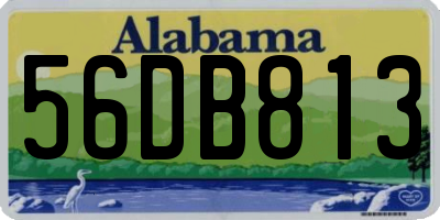 AL license plate 56DB813
