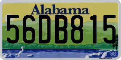 AL license plate 56DB815