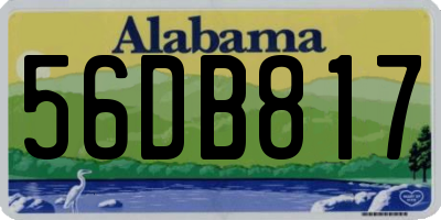 AL license plate 56DB817