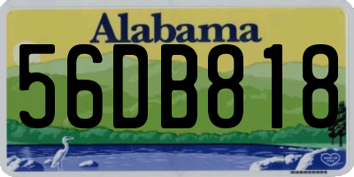 AL license plate 56DB818