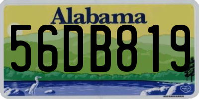 AL license plate 56DB819