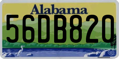 AL license plate 56DB820