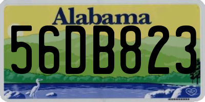 AL license plate 56DB823