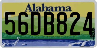 AL license plate 56DB824
