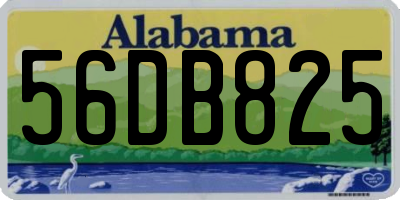 AL license plate 56DB825