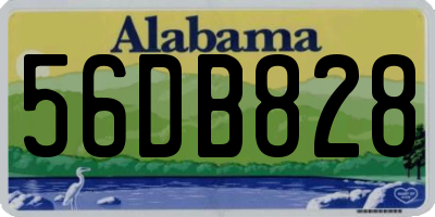 AL license plate 56DB828