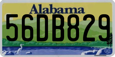 AL license plate 56DB829