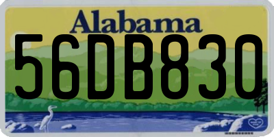 AL license plate 56DB830