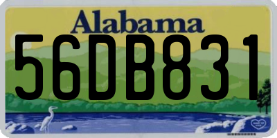 AL license plate 56DB831
