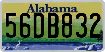 AL license plate 56DB832