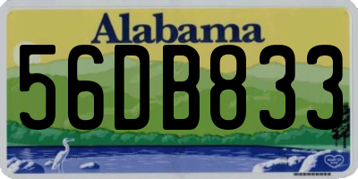 AL license plate 56DB833