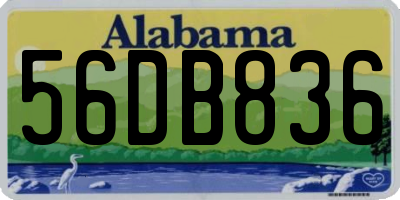 AL license plate 56DB836