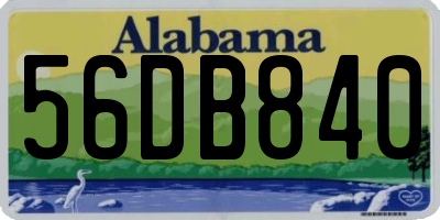 AL license plate 56DB840