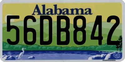 AL license plate 56DB842
