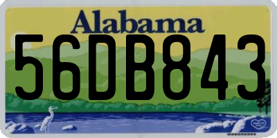 AL license plate 56DB843