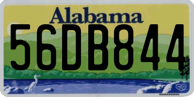 AL license plate 56DB844