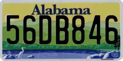 AL license plate 56DB846