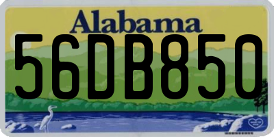 AL license plate 56DB850