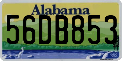 AL license plate 56DB853