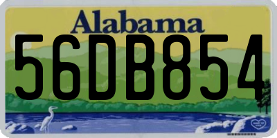 AL license plate 56DB854