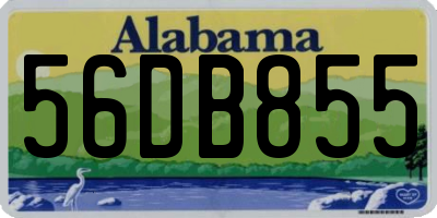 AL license plate 56DB855