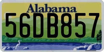 AL license plate 56DB857