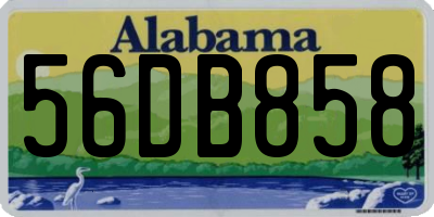 AL license plate 56DB858
