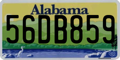 AL license plate 56DB859