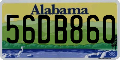 AL license plate 56DB860