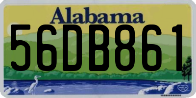 AL license plate 56DB861