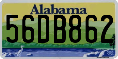 AL license plate 56DB862