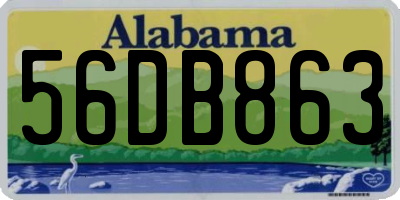 AL license plate 56DB863