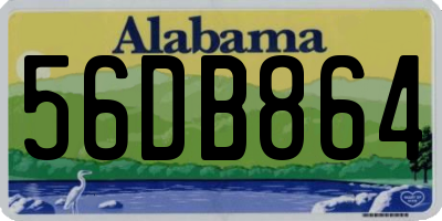AL license plate 56DB864