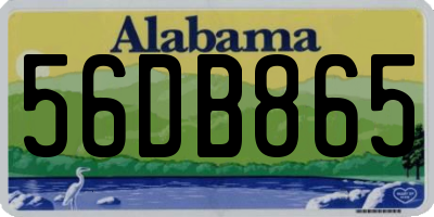 AL license plate 56DB865