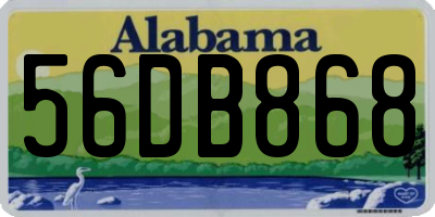 AL license plate 56DB868