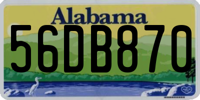 AL license plate 56DB870