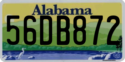AL license plate 56DB872