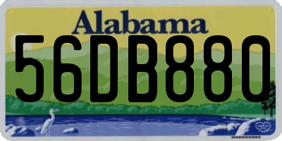 AL license plate 56DB880
