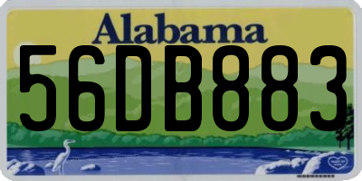 AL license plate 56DB883