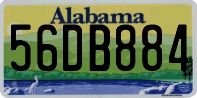 AL license plate 56DB884