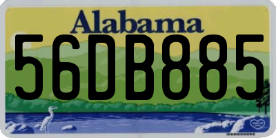 AL license plate 56DB885