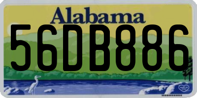 AL license plate 56DB886