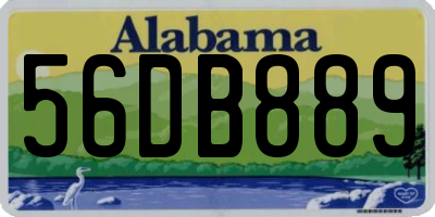 AL license plate 56DB889